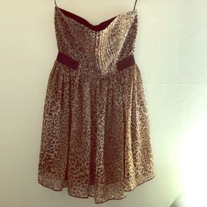 Leopard print mini dress